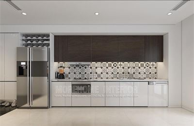 Mẫu tủ bếp màu trắng đẹp cho không gian sống của gia đình bạn