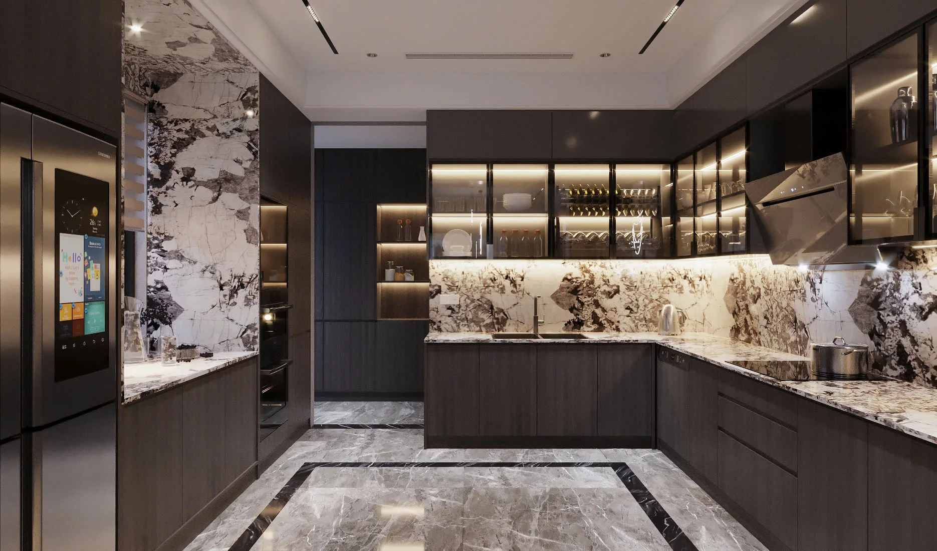 Tủ bếp Melamine chống ẩm